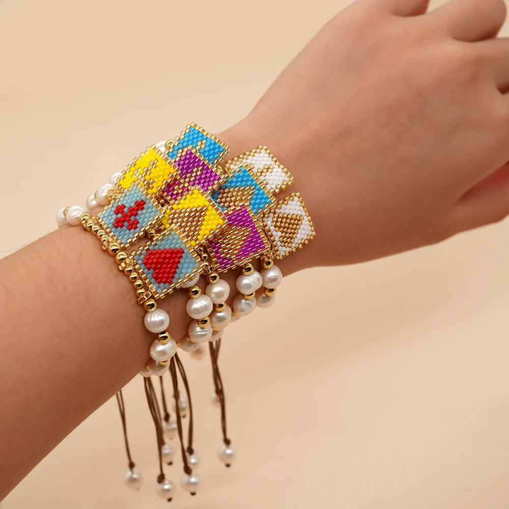 Beaded Pearl Scapular Bracelet – Faith & Elegance in Every Detail