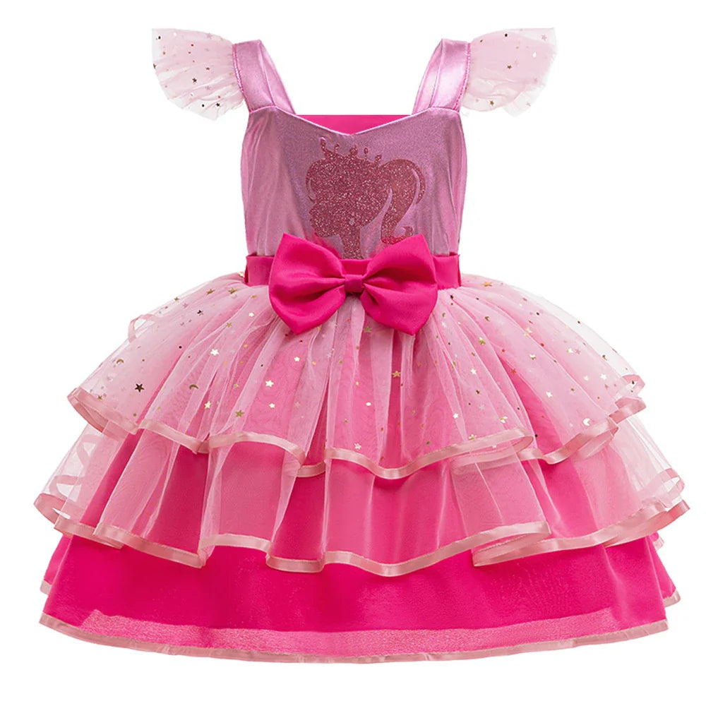 Barbie Kids' Costume with Crown, Wand & Gloves