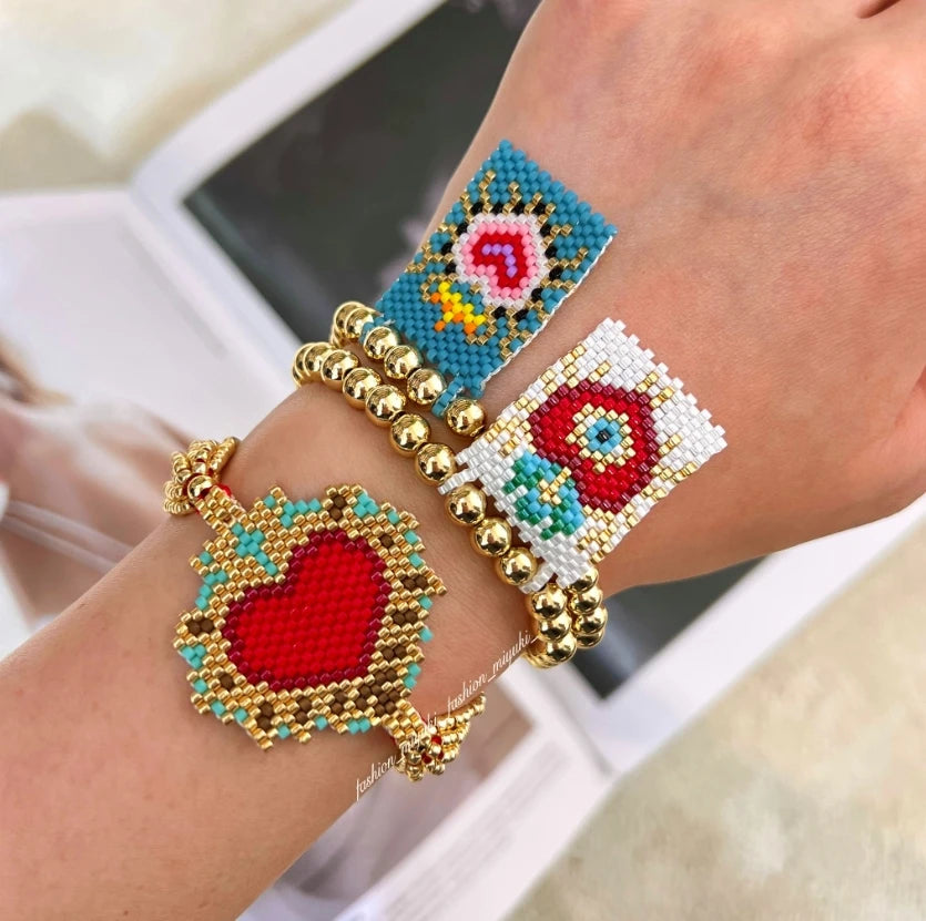 Sacred Heart Beaded Bracelet Collection – Faith & Devotion