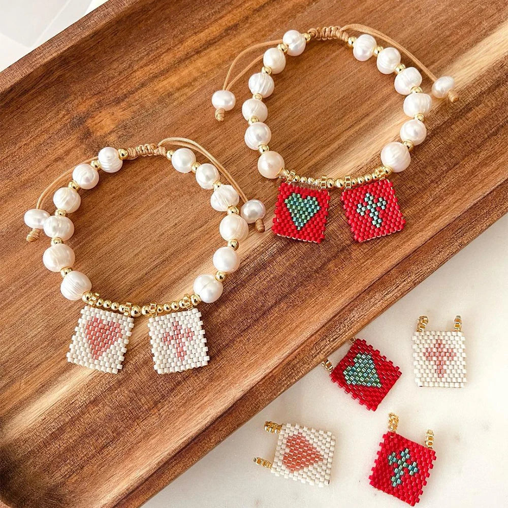 Beaded Pearl Scapular Bracelet – Faith & Elegance in Every Detail