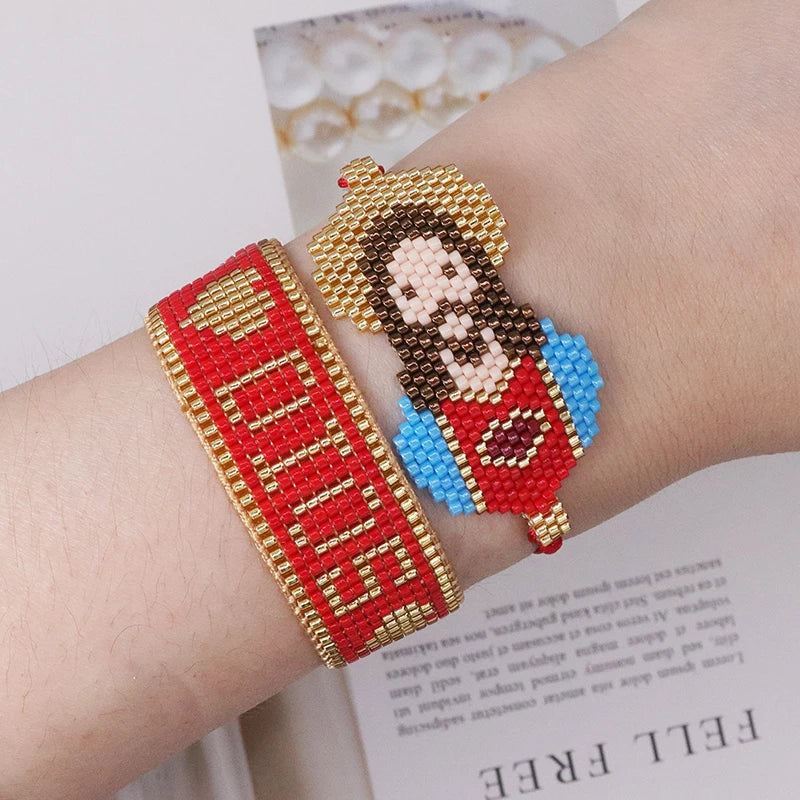 Sacred Beads Bracelet Set – Jesus Christ & "DIOS" Design