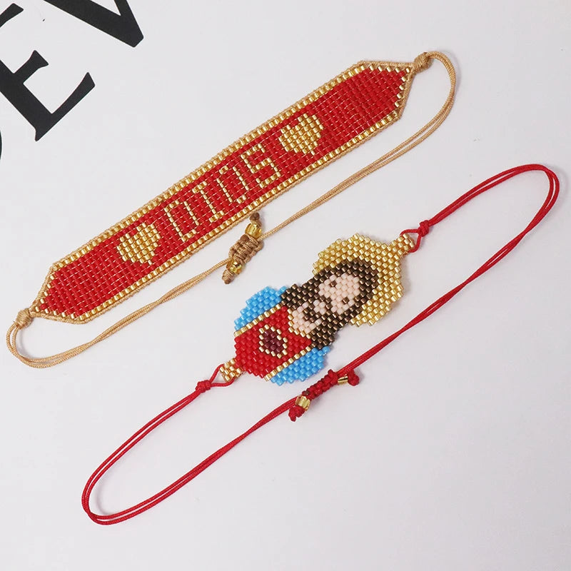 Sacred Beads Bracelet Set – Jesus Christ & "DIOS" Design