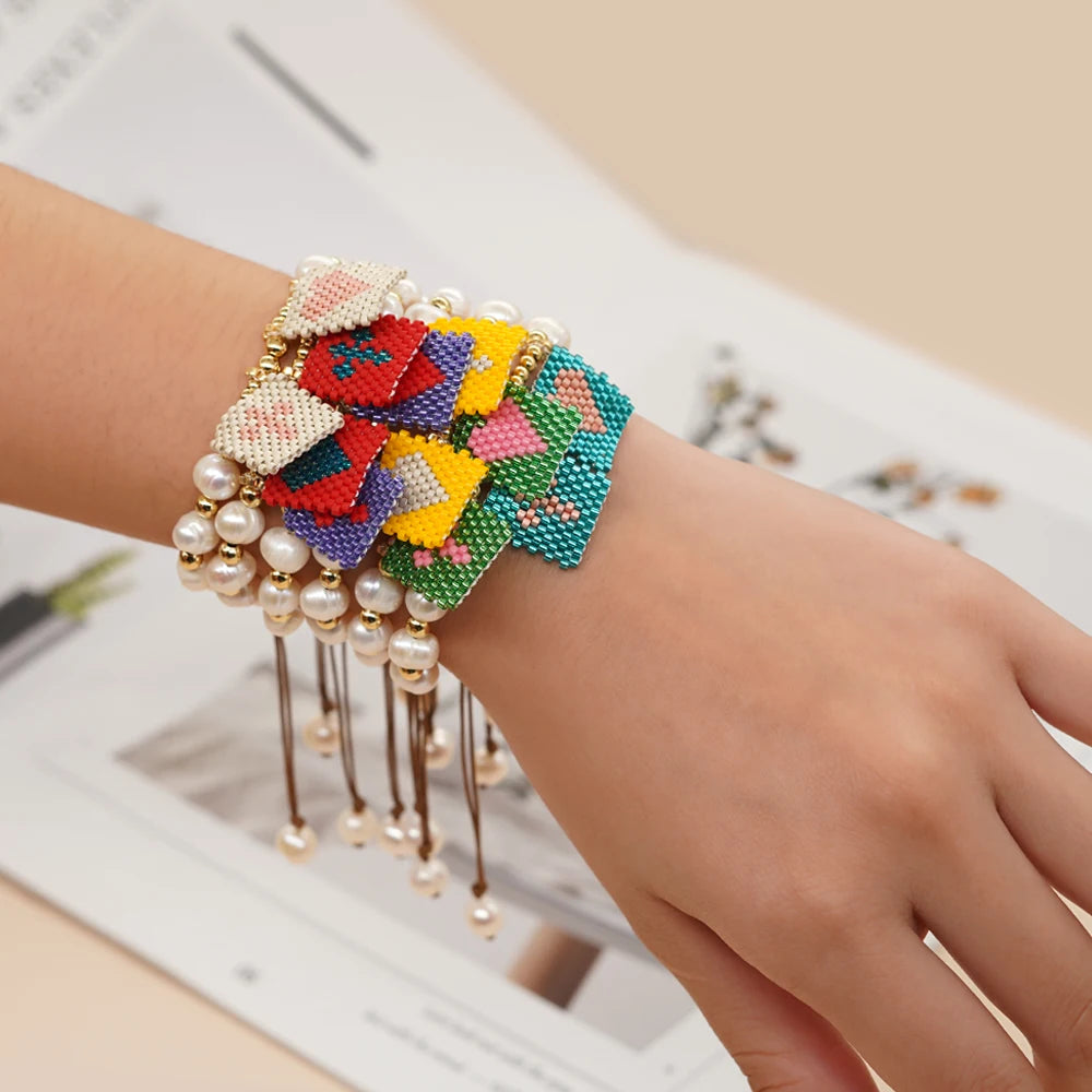 Beaded Pearl Scapular Bracelet – Faith & Elegance in Every Detail