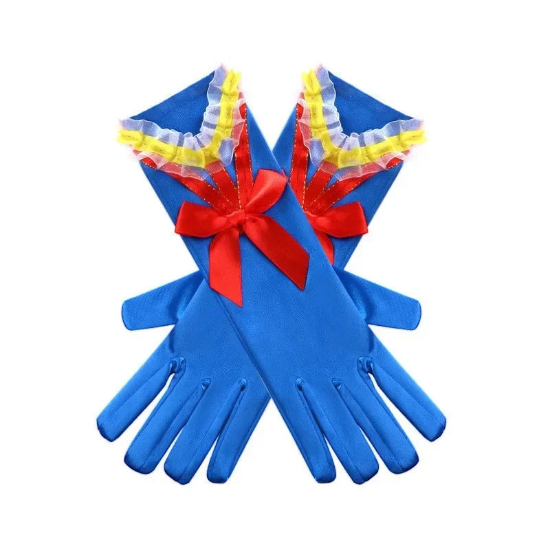 Forest Princess Accessory Set – Short Wig, Red Bow, Crown & Gloves