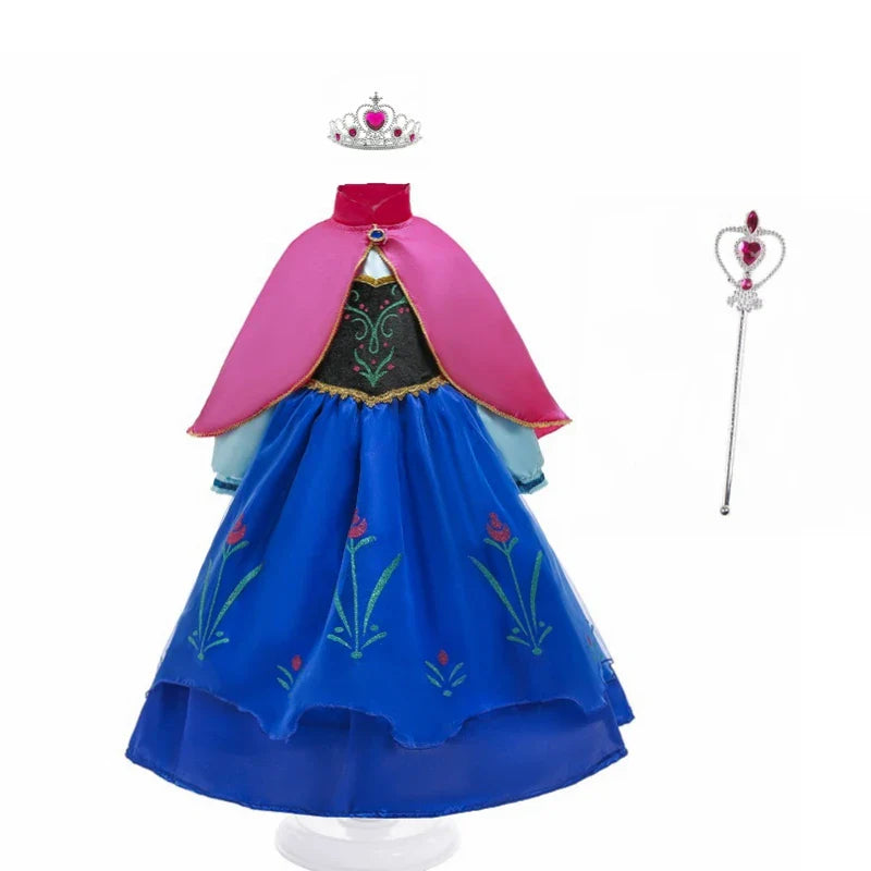 Anna Kids' Costume with Pink Cape