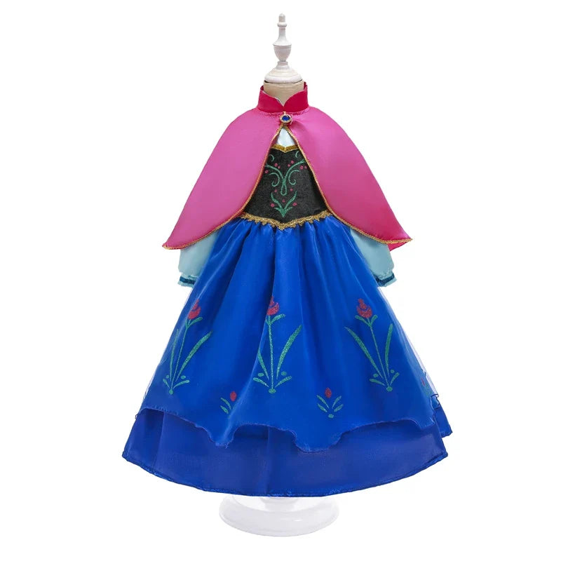 Anna Kids' Costume with Pink Cape