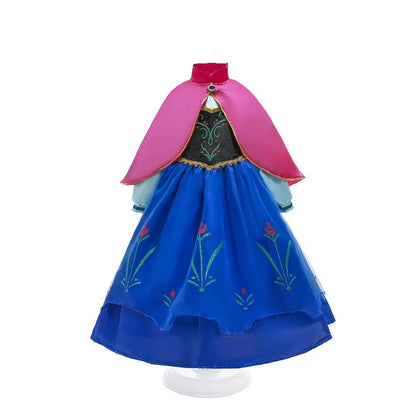 Anna Kids' Costume with Pink Cape