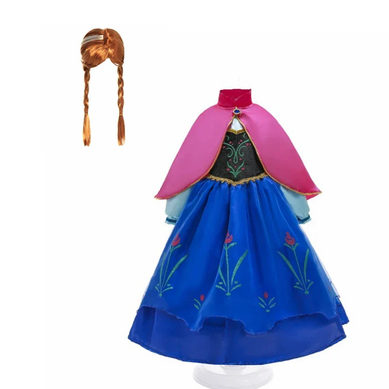 Anna Kids' Costume with Pink Cape