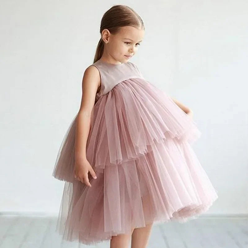 Layered Tulle Kids' Dress