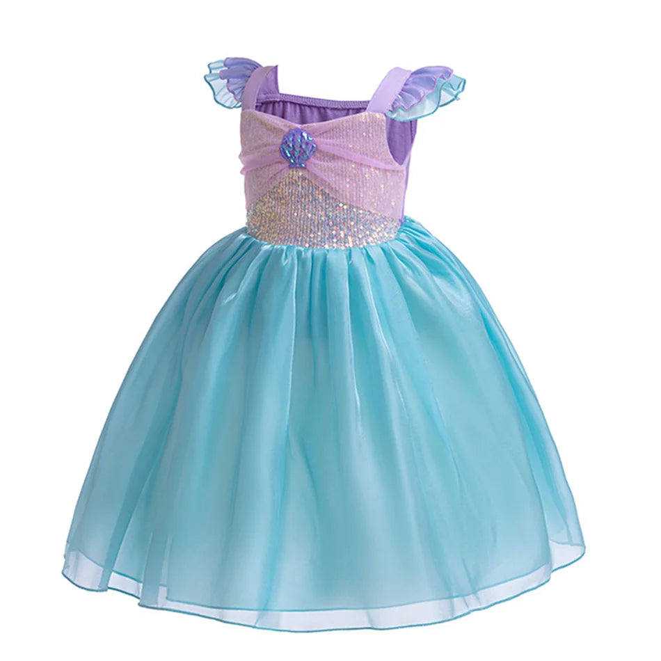 Ariel Princess Costume for Girls with Cape