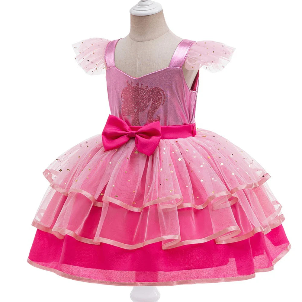 Barbie Kids' Costume with Crown, Wand & Gloves