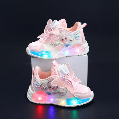 Frozen Butterfly LED Kids' Sneakers