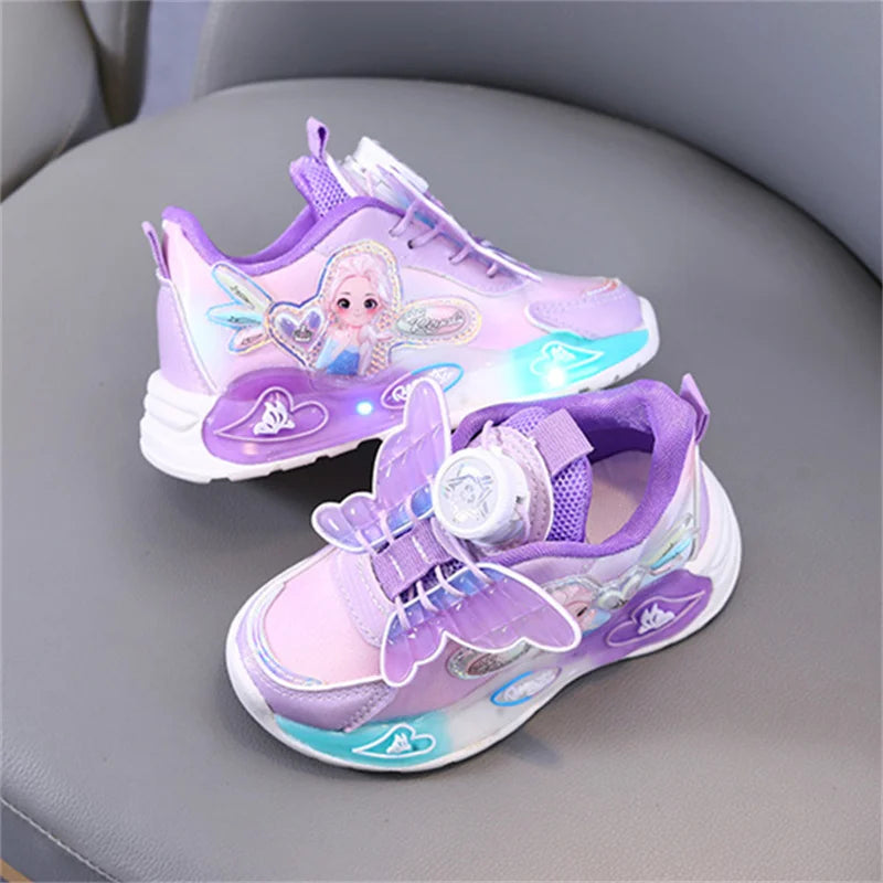 Frozen Butterfly LED Kids' Sneakers