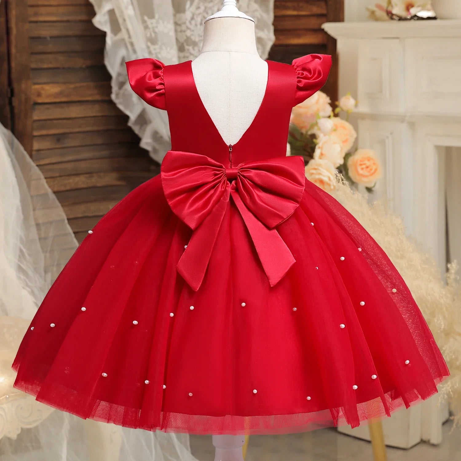 Alice Red Kids' Party Dress