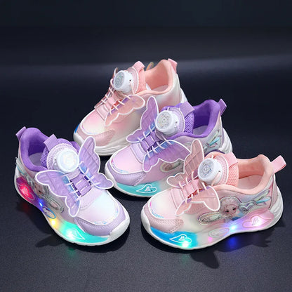 Frozen Butterfly LED Kids' Sneakers