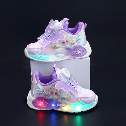 Frozen Butterfly LED Kids' Sneakers