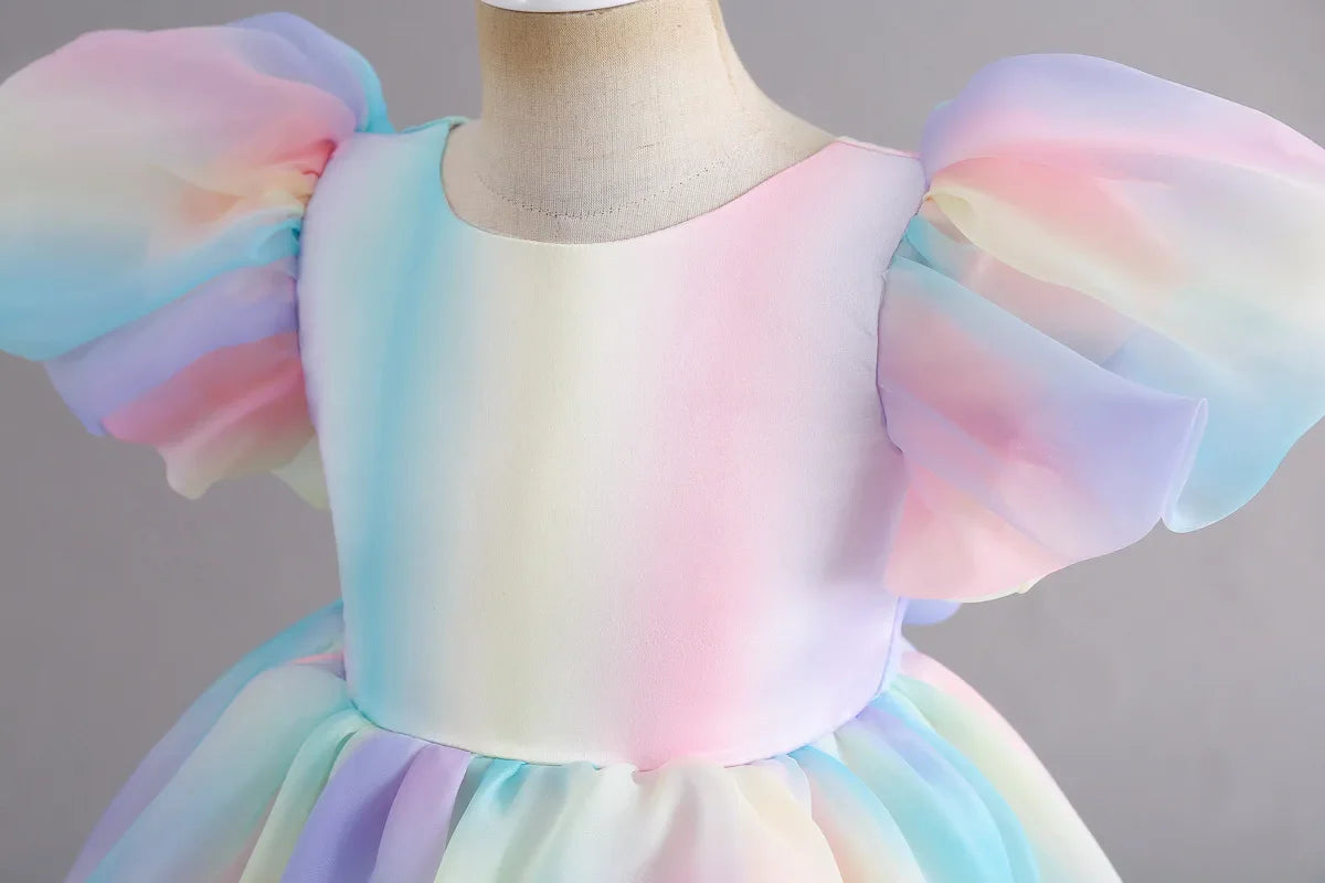 Rainbow Party Dress for Kids
