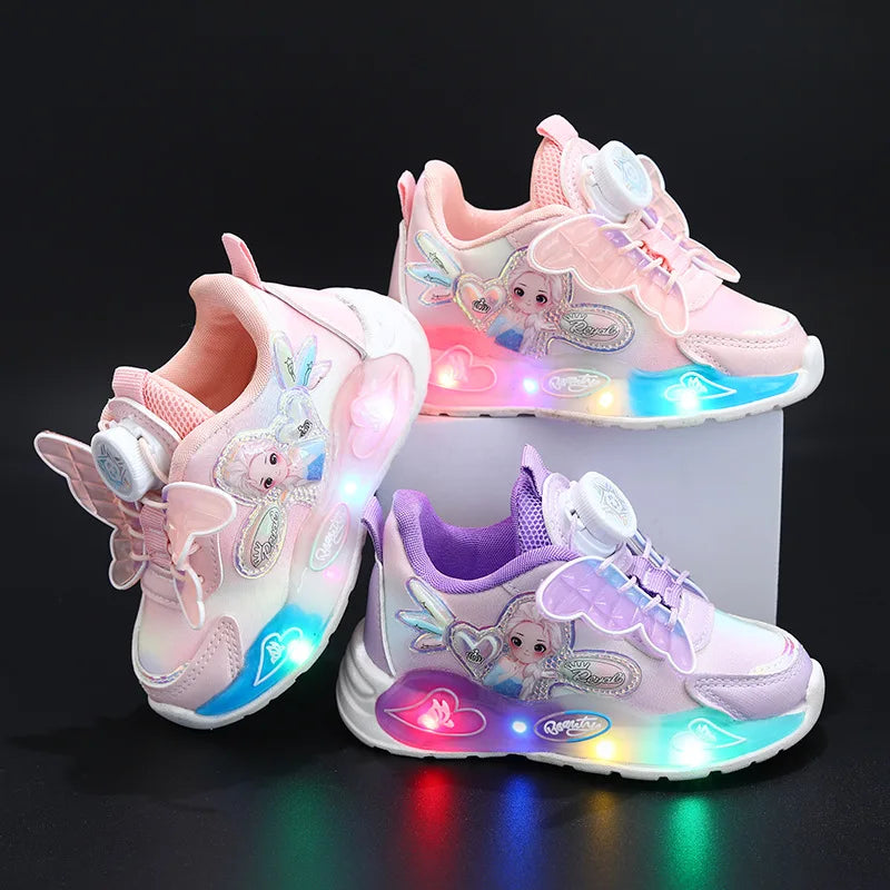 Frozen Butterfly LED Kids' Sneakers