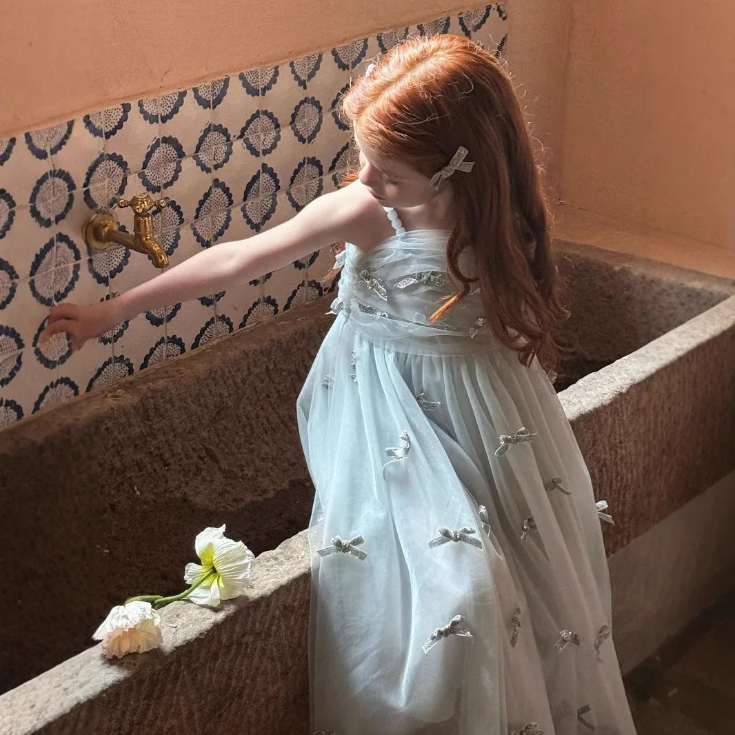 Bluebell Bow Children's Party Dress