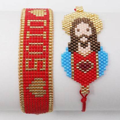 Sacred Beads Bracelet Set – Jesus Christ & "DIOS" Design