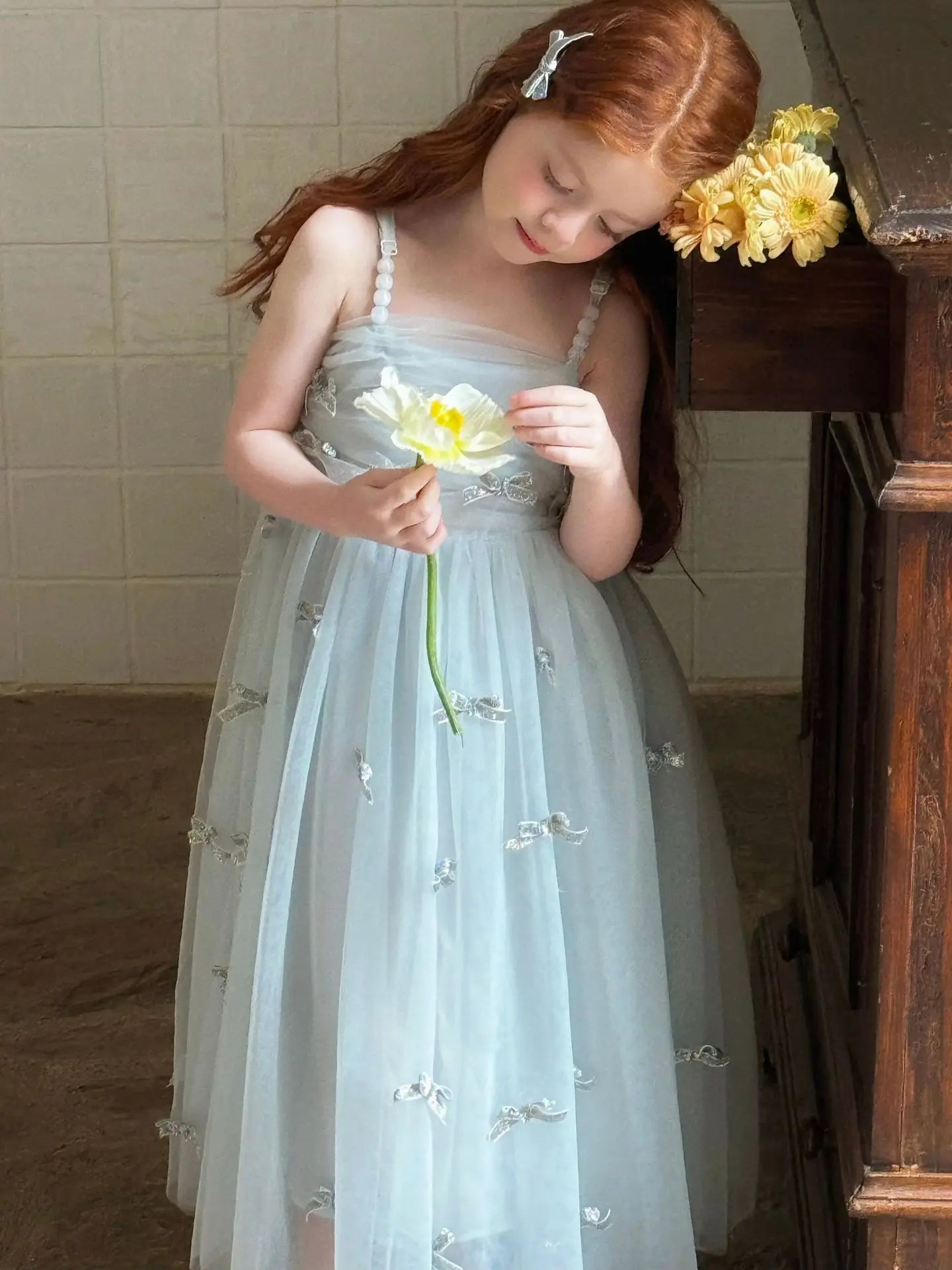Bluebell Bow Children's Party Dress